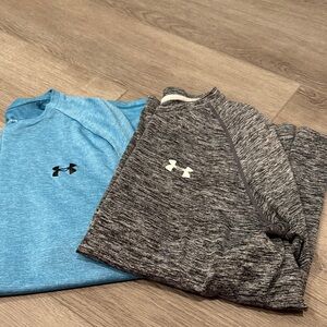Under Armour Blue & Gray Performance Shirts - Men's Duo